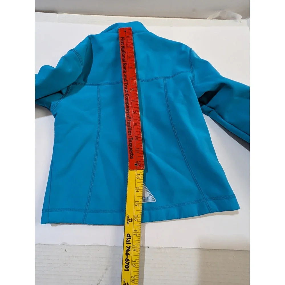 LL Bean Kids Blue Softshell Fleece Lined Jacket Full Zip Size S 4 294019